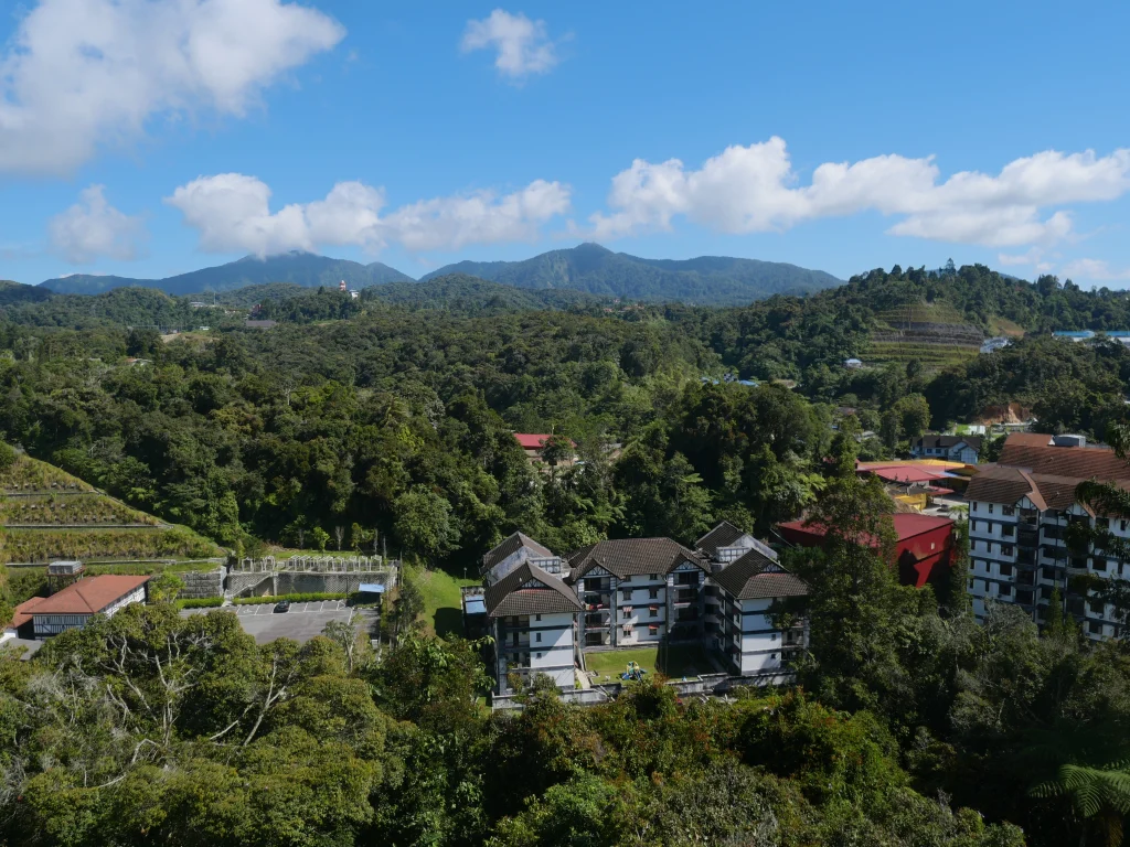 la vue depuis l'hotel de cameron highland