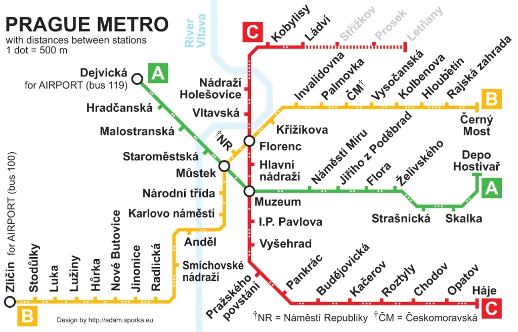 plan métro prague
